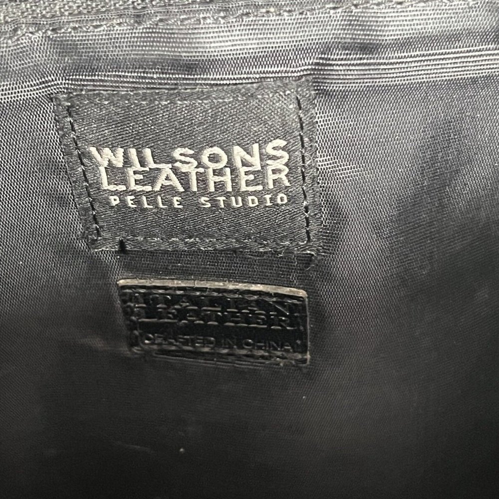 Pelle Studio by Wilson Leather, Black Shoulder Tote, Handbag, Medium - Picture 5 of 7